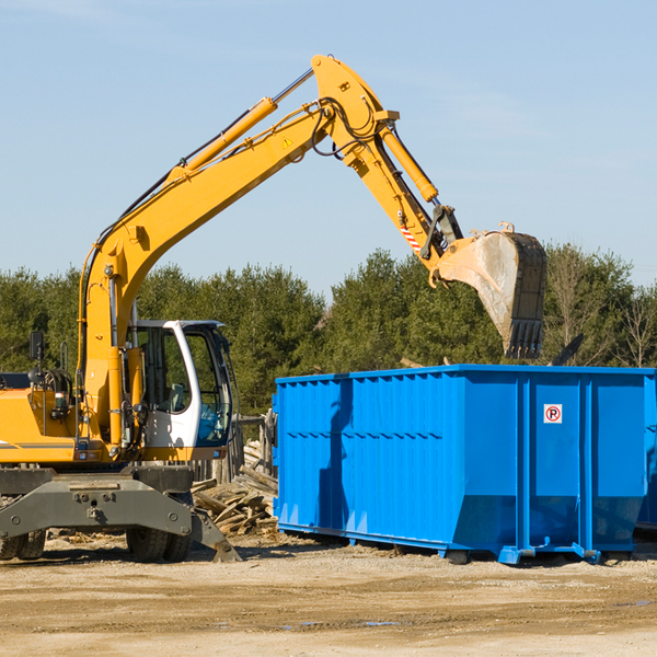 what size residential dumpster rentals are available in Lee ME